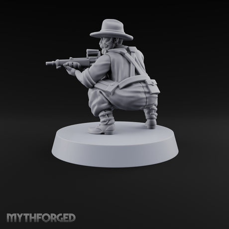 Unhurried Beards, Hurried Aim Human Rifleman in Slouch Hat E