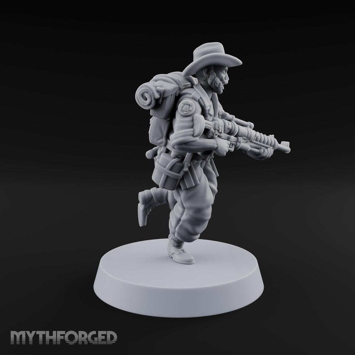 Beards Bristling, Rifles Humming Human Heavy Tesla Rifle Soldier A