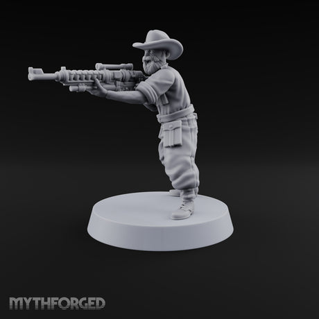 Beards Bristling, Rifles Humming Human Heavy Tesla Rifle Soldier B
