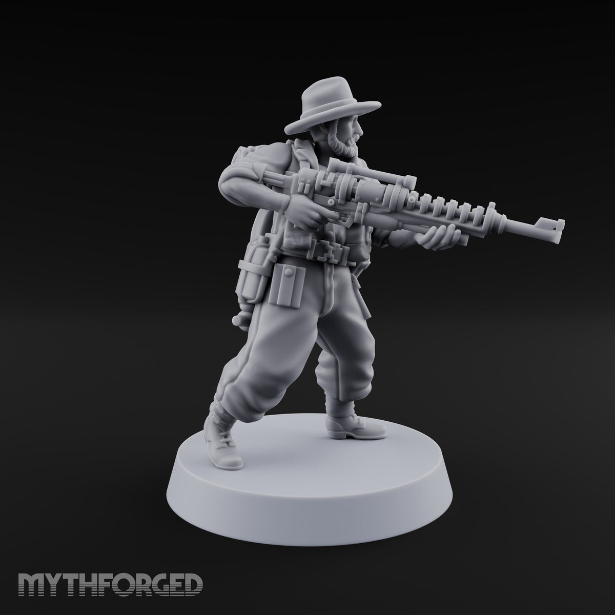 Beards Bristling, Rifles Humming Human Heavy Tesla Rifle Soldiers — C