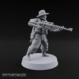 Beards Bristling, Rifles Humming Human Heavy Tesla Rifle Soldier C