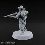 Beards Bristling, Rifles Humming Human Heavy Tesla Rifle Soldier C