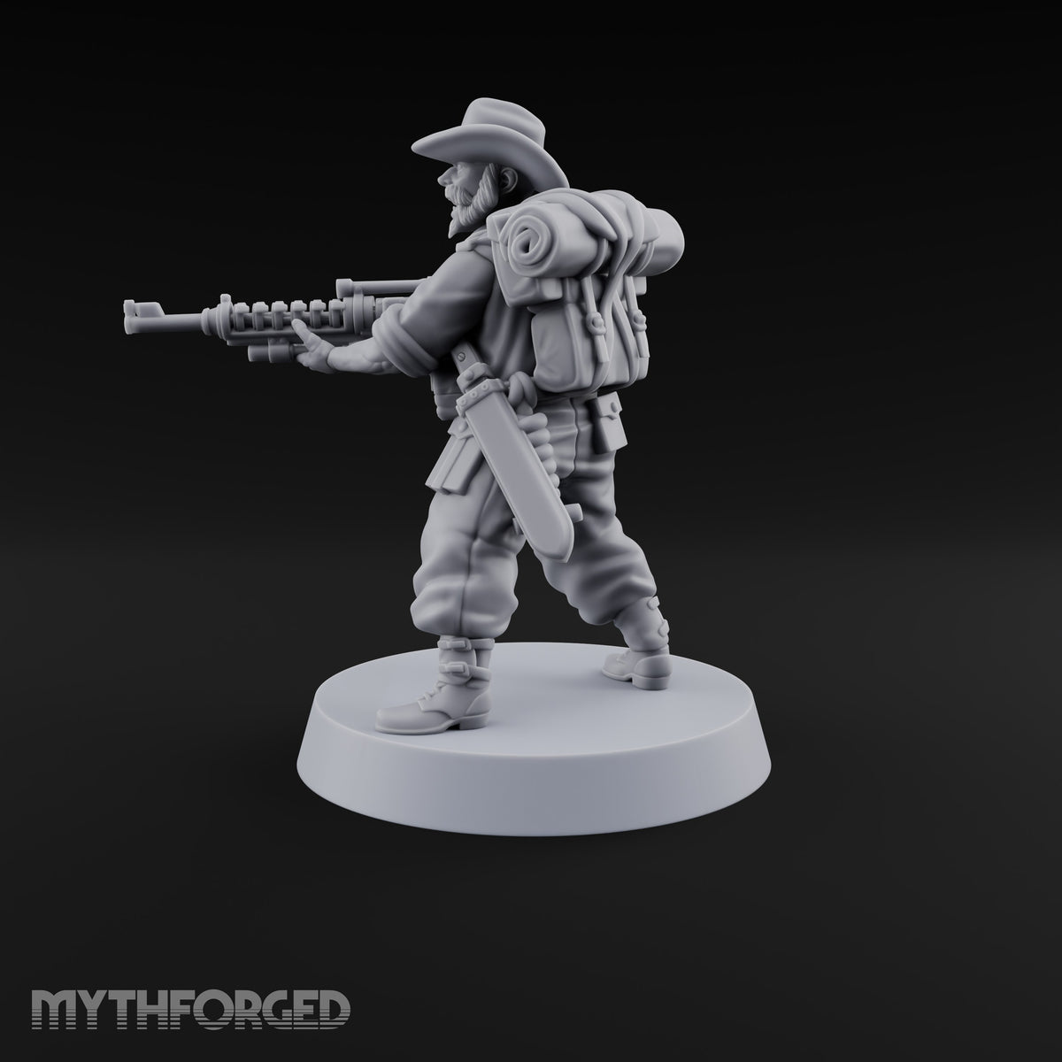 Beards Bristling, Rifles Humming Human Heavy Tesla Rifle Soldier D