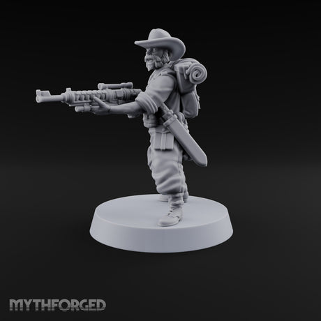 Beards Bristling, Rifles Humming Human Heavy Tesla Rifle Soldier D
