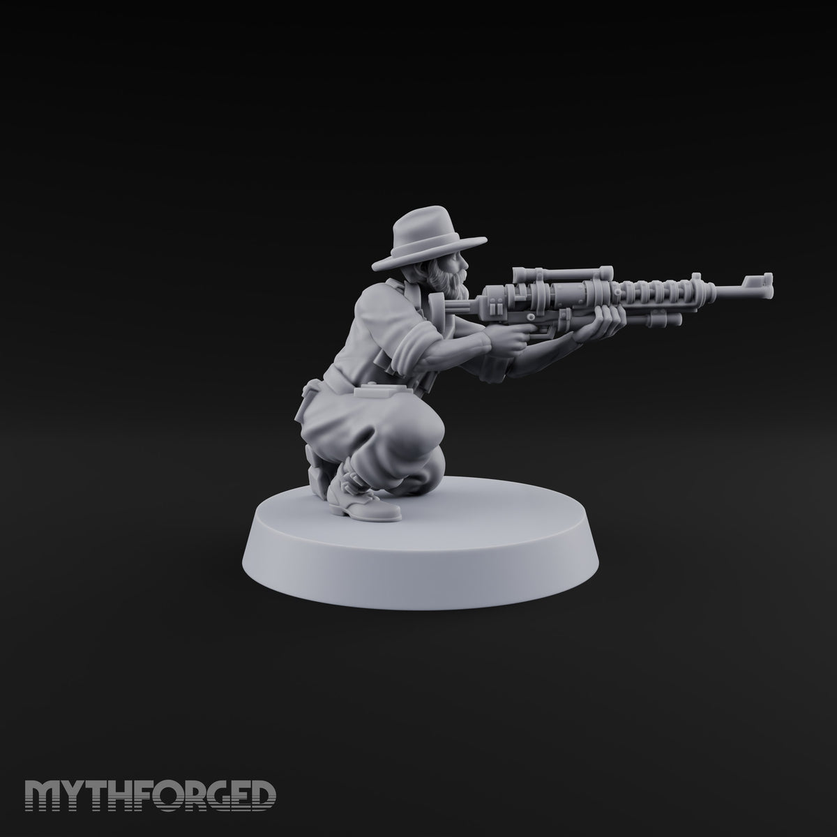 Beards Bristling, Rifles Humming Human Heavy Tesla Rifle Soldiers — E