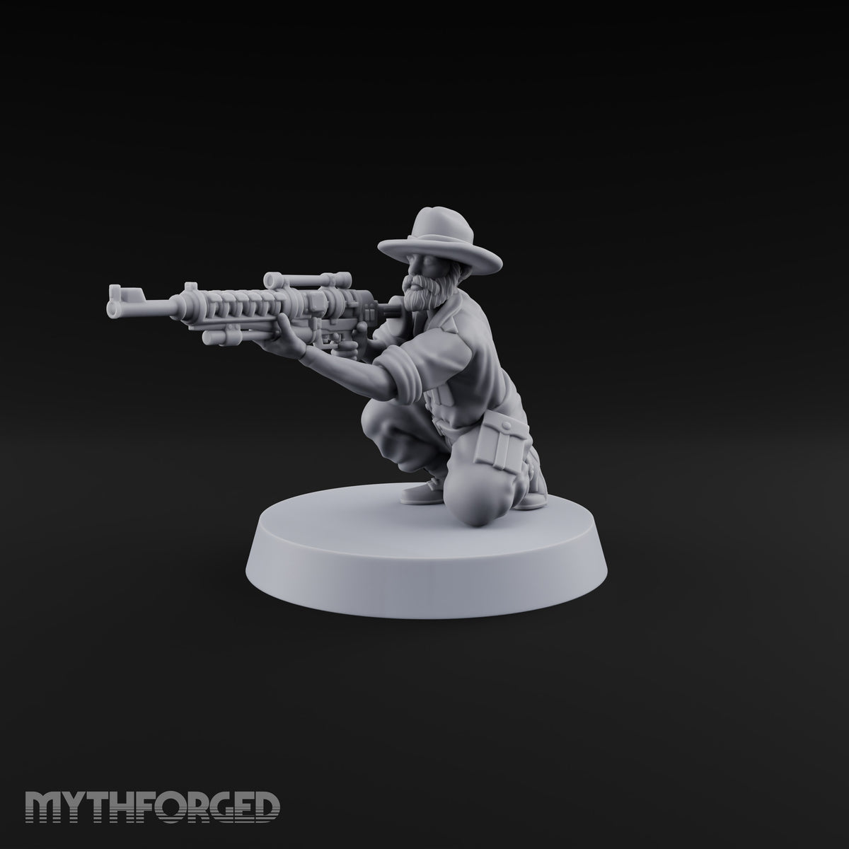Beards Bristling, Rifles Humming Human Heavy Tesla Rifle Soldier E