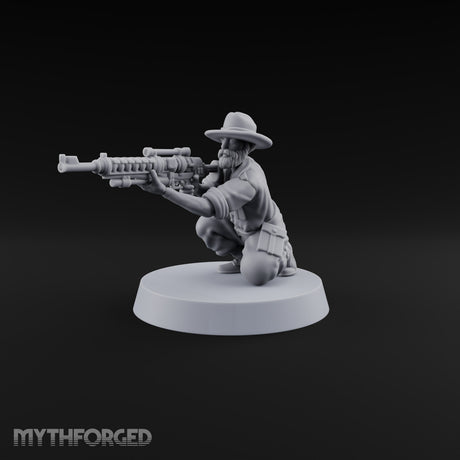 Beards Bristling, Rifles Humming Human Heavy Tesla Rifle Soldier E