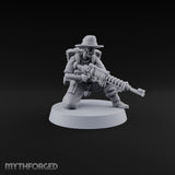 Beards Bristling, Rifles Humming Human Heavy Tesla Rifle Soldiers — F