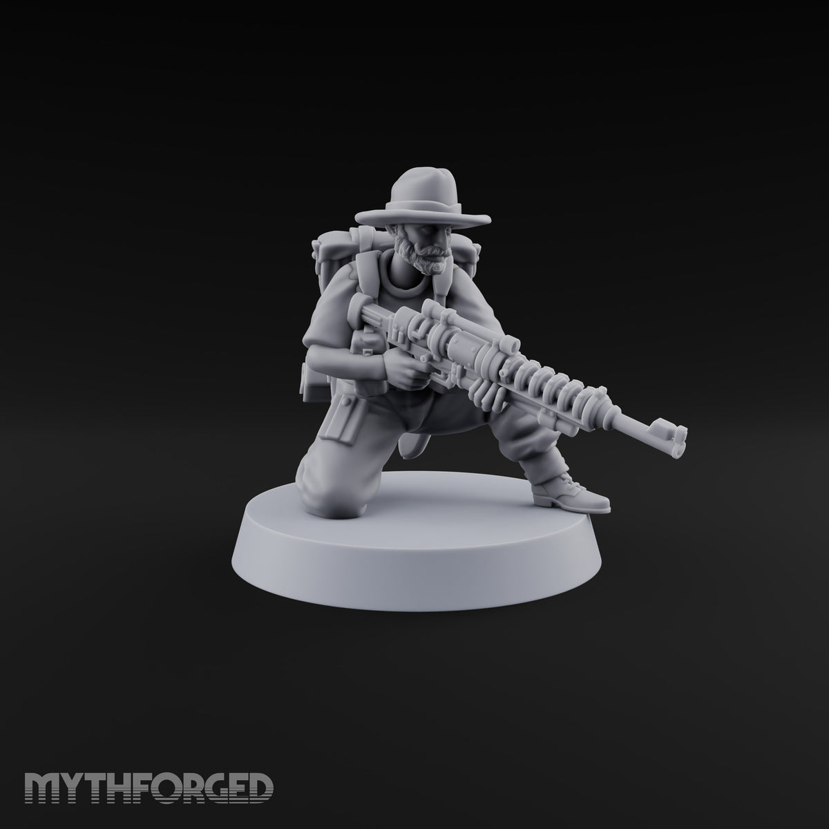 Beards Bristling, Rifles Humming Human Heavy Tesla Rifle Soldier F