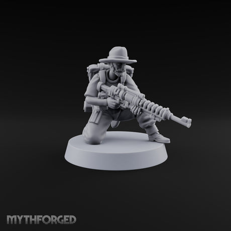 Beards Bristling, Rifles Humming Human Heavy Tesla Rifle Soldier F