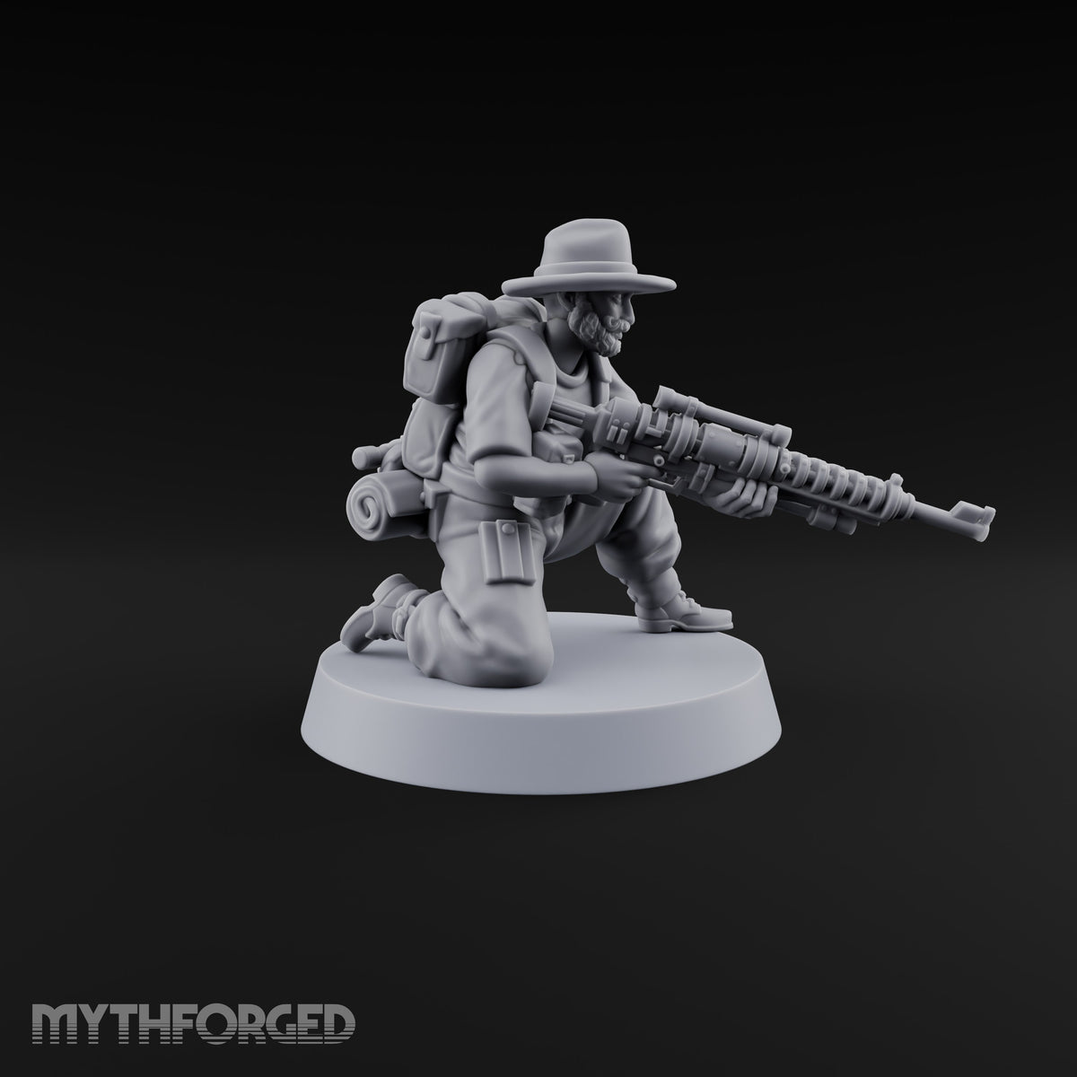 Beards Bristling, Rifles Humming Human Heavy Tesla Rifle Soldier F