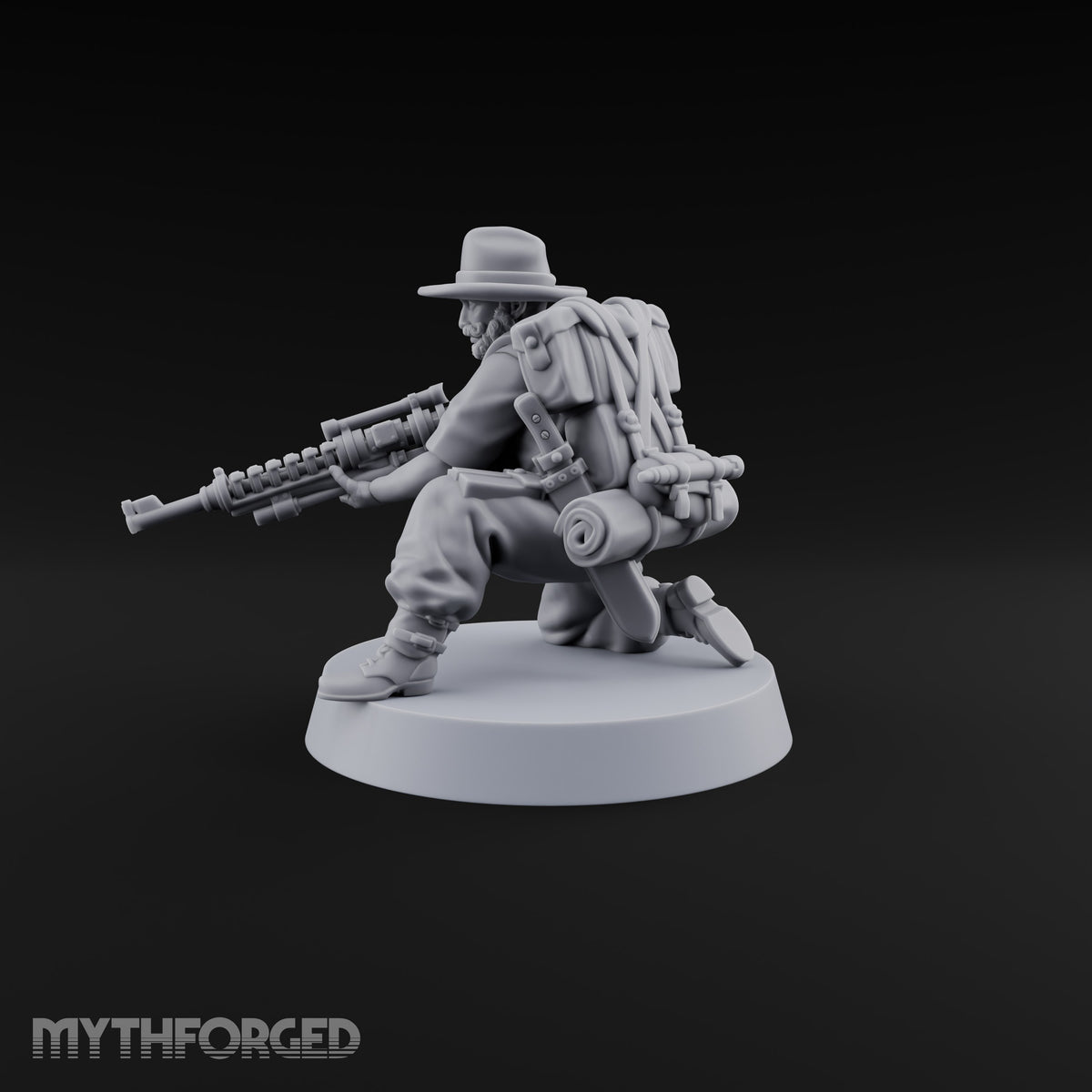 Beards Bristling, Rifles Humming Human Heavy Tesla Rifle Soldier F