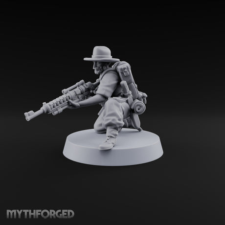 Beards Bristling, Rifles Humming Human Heavy Tesla Rifle Soldier F