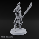 Blade Raised Chinese Style Human General Miniature for Dungeons and Dragons, Pathfinder or other TTRPGs