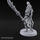 Blade Raised Chinese Style Human General Miniature for Dungeons and Dragons, Pathfinder or other TTRPGs
