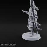 Blade Raised Chinese Style Human General Miniature for Dungeons and Dragons, Pathfinder or other TTRPGs
