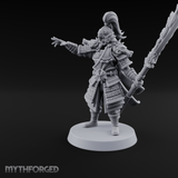 Blade Raised Chinese Style Human General Miniature for Dungeons and Dragons, Pathfinder or other TTRPGs