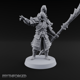 Blade Raised Chinese Style Human General Miniature for Dungeons and Dragons, Pathfinder or other TTRPGs