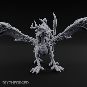 Wings Spread Wide Chinese Dragon Warlord Miniature for Dungeons and Dragons, Pathfinder or other TTRPGs