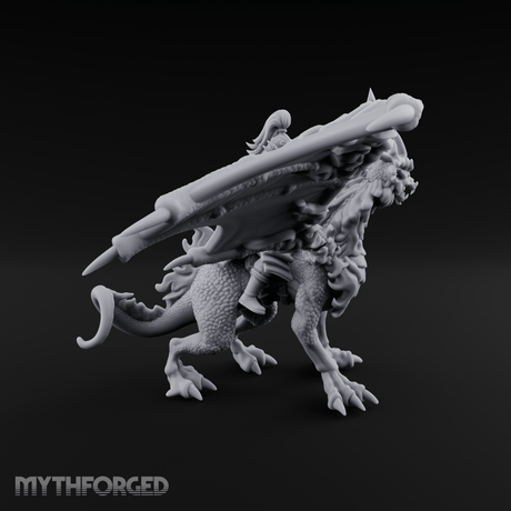 Wings Spread Wide Chinese Dragon Warlord Miniature for Dungeons and Dragons, Pathfinder or other TTRPGs