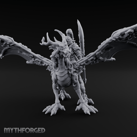 Wings Spread Wide Chinese Dragon Warlord Miniature for Dungeons and Dragons, Pathfinder or other TTRPGs