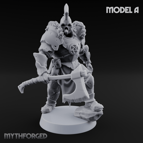Skull Power Armored Space Warriors Miniature for Dungeons and Dragons, Pathfinder or other TTRPGs