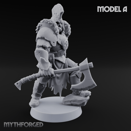 Skull Power Armored Space Warriors A Miniature for Dungeons and Dragons, Pathfinder or other TTRPGs
