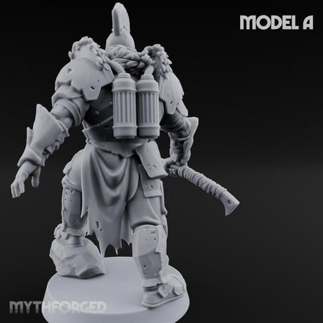 Skull Power Armored Space Warriors A Miniature for Dungeons and Dragons, Pathfinder or other TTRPGs
