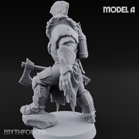 Skull Power Armored Space Warriors A Miniature for Dungeons and Dragons, Pathfinder or other TTRPGs