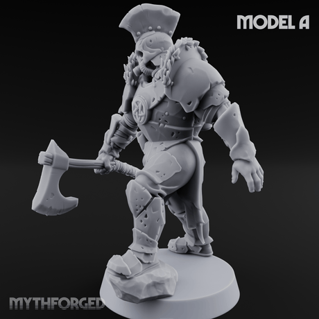 Skull Power Armored Space Warriors A Miniature for Dungeons and Dragons, Pathfinder or other TTRPGs