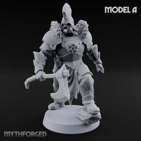 Skull Power Armored Space Warriors A Miniature for Dungeons and Dragons, Pathfinder or other TTRPGs