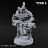 Skull Power Armored Space Warriors Miniature for Dungeons and Dragons, Pathfinder or other TTRPGs