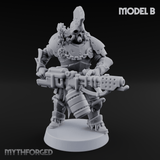 Skull Power Armored Space Warriors Miniature for Dungeons and Dragons, Pathfinder or other TTRPGs