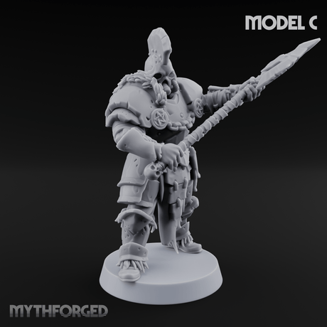 Skull Power Armored Space Warriors Miniature for Dungeons and Dragons, Pathfinder or other TTRPGs