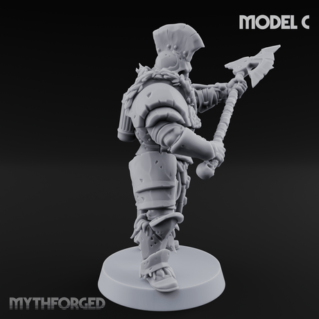 Skull Power Armored Space Warriors Miniature for Dungeons and Dragons, Pathfinder or other TTRPGs