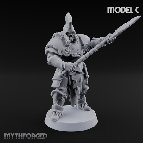 Skull Power Armored Space Warriors C Miniature for Dungeons and Dragons, Pathfinder or other TTRPGs