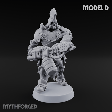 Skull Power Armored Space Warriors Miniature for Dungeons and Dragons, Pathfinder or other TTRPGs
