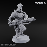 Skull Power Armored Space Warriors Miniature for Dungeons and Dragons, Pathfinder or other TTRPGs