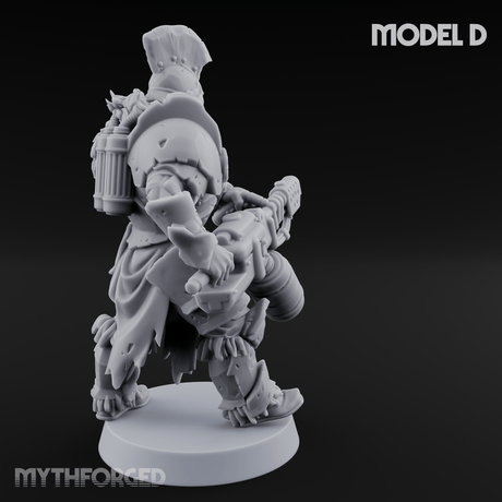 Skull Power Armored Space Warriors D Miniature for Dungeons and Dragons, Pathfinder or other TTRPGs