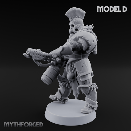 Skull Power Armored Space Warriors D Miniature for Dungeons and Dragons, Pathfinder or other TTRPGs