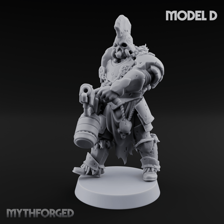 Skull Power Armored Space Warriors D Miniature for Dungeons and Dragons, Pathfinder or other TTRPGs
