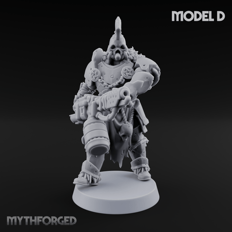 Skull Power Armored Space Warriors D Miniature for Dungeons and Dragons, Pathfinder or other TTRPGs