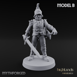 Plume Standing Proud Human Guards B Miniature for Dungeons and Dragons, Pathfinder or other TTRPGs