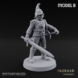 Plume Standing Proud Human Guards B Miniature for Dungeons and Dragons, Pathfinder or other TTRPGs