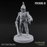 Plume Standing Proud Human Guards B Miniature for Dungeons and Dragons, Pathfinder or other TTRPGs
