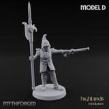 Plume Standing Proud Human Guards Miniature for Dungeons and Dragons, Pathfinder or other TTRPGs