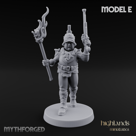 Plume Standing Proud Human Guards Miniature for Dungeons and Dragons, Pathfinder or other TTRPGs