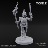 Plume Standing Proud Human Guards E Miniature for Dungeons and Dragons, Pathfinder or other TTRPGs