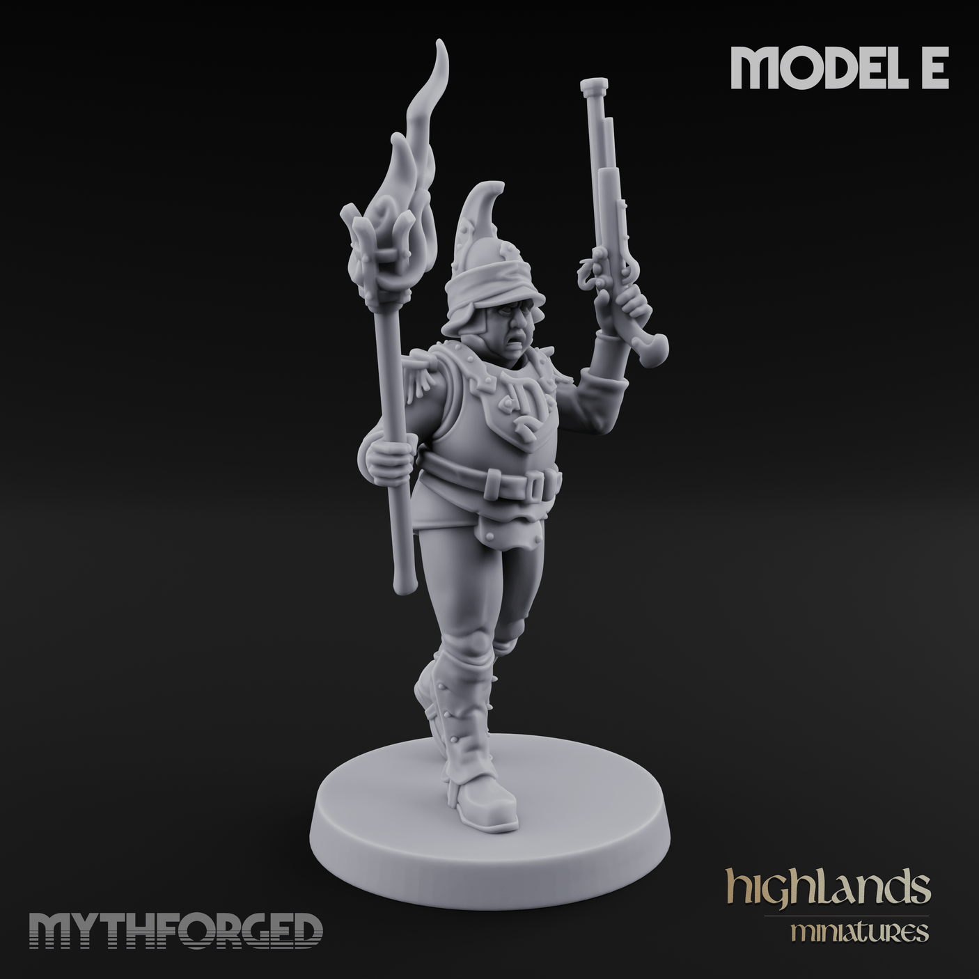 Plume Standing Proud Human Guards Miniature for Dungeons and Dragons, Pathfinder or other TTRPGs