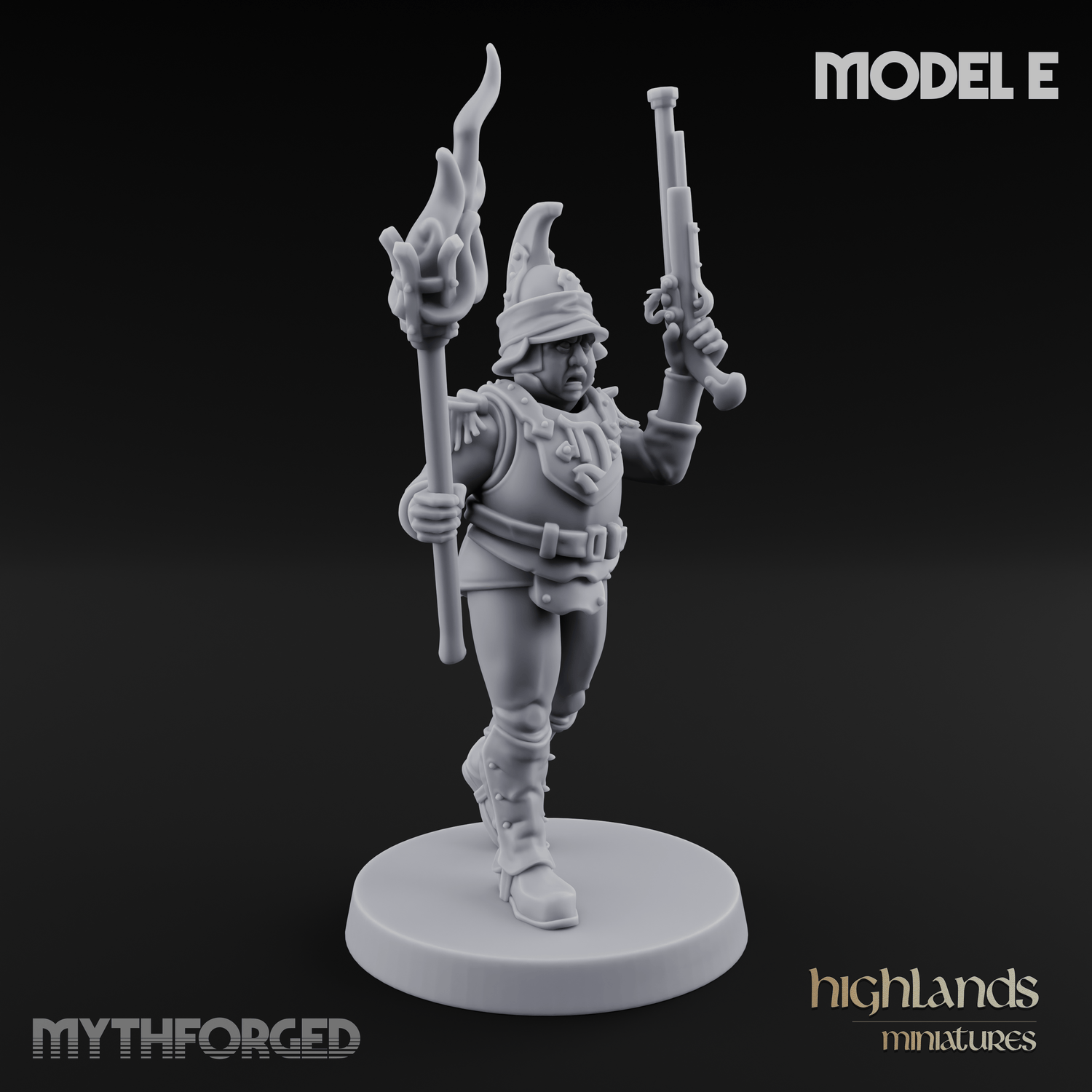 Plume Standing Proud Human Guards Miniature for Dungeons and Dragons, Pathfinder or other TTRPGs